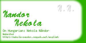 nandor nekola business card